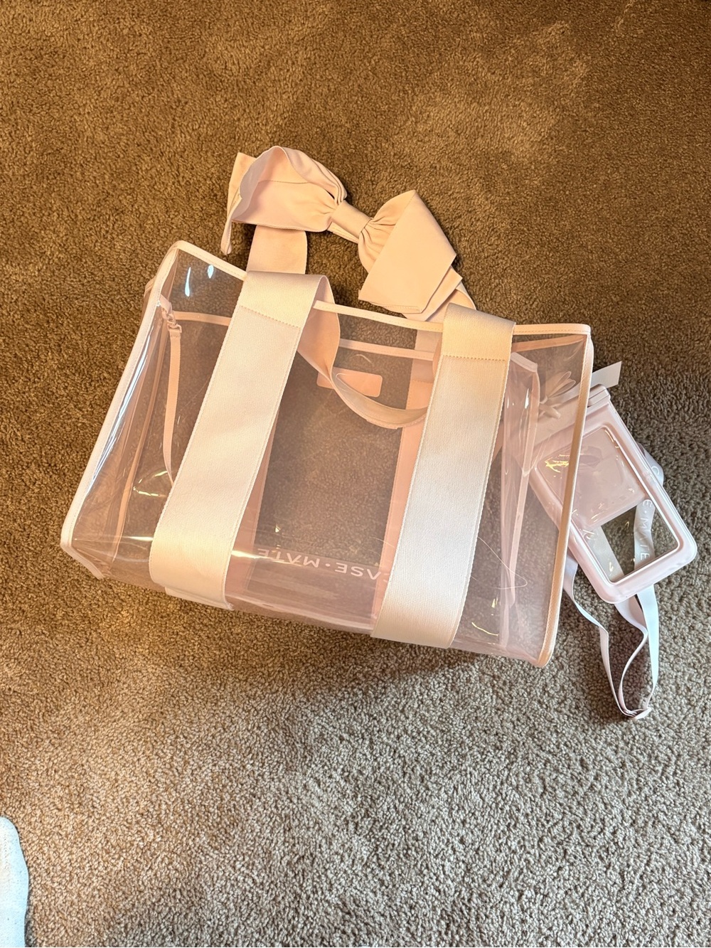 Case-mate Ballet Pink Jelly Tote with phone pouch - Picture 2 of 3
